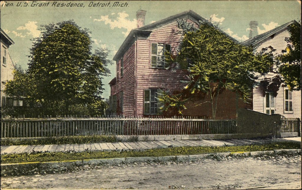 Color postcard of the Grant Home in 1910